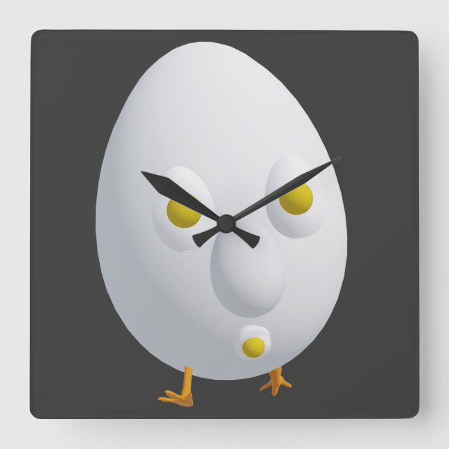 RG RA Egg Art Square Wall Clock (Front)