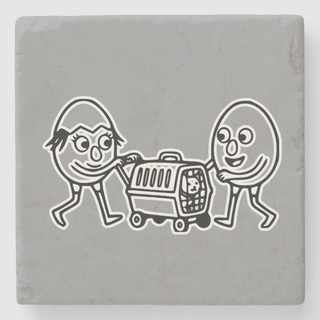RG RA Egg Art Stone Coaster (Front)