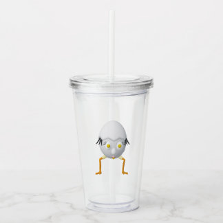RG & RA Quirky Egg Character Cute Design Acrylic Tumbler