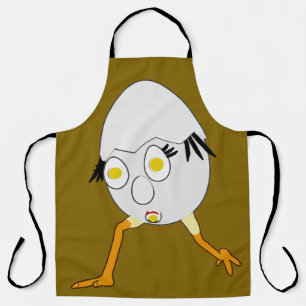 RG & RA Quirky Egg Character Cute Design Apron