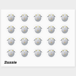 RG & RA Quirky Egg Character Cute Design Classic Round Sticker