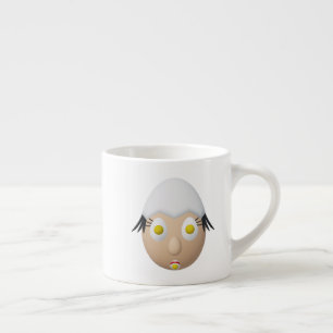 RG & RA Quirky Egg Character Cute Design Espresso Cup