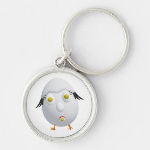 RG & RA Quirky Egg Character Cute Design Key Ring