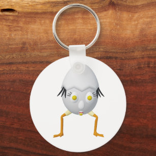 RG & RA Quirky Egg Character Cute Design Key Ring