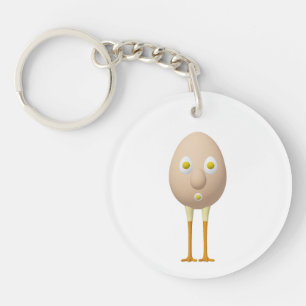 RG & RA Quirky Egg Character Cute Design Key Ring