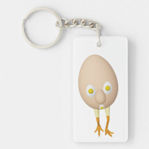 RG & RA Quirky Egg Character Cute Design Key Ring