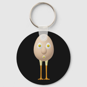 RG & RA Quirky Egg Character Cute Design Key Ring