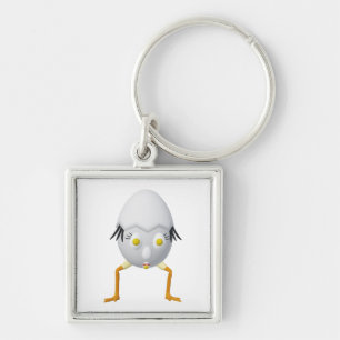 RG & RA Quirky Egg Character Cute Design Key Ring