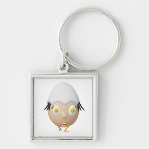 RG & RA Quirky Egg Character Cute Design Key Ring