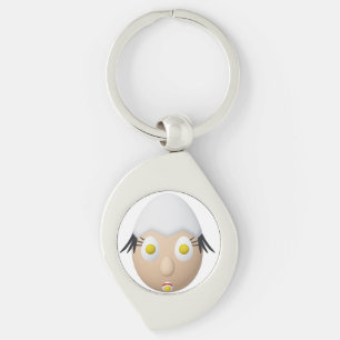 RG & RA Quirky Egg Character Cute Design Key Ring