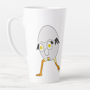 RG & RA Quirky Egg Character Cute Design Latte Mug