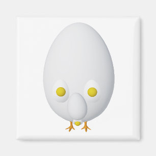 RG & RA Quirky Egg Character Cute Design Magnet