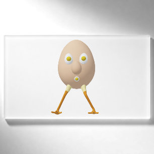 RG & RA Quirky Egg Character Cute Design Name Tag