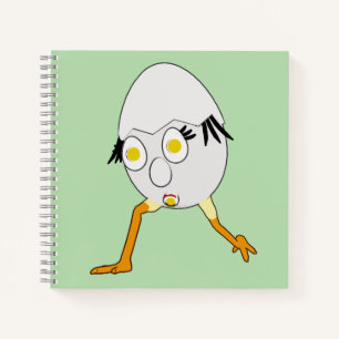 RG & RA Quirky Egg Character Cute Design Notebook