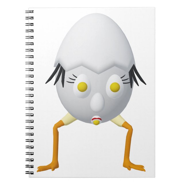 RG & RA Quirky Egg Character Cute Design Notebook (Front)