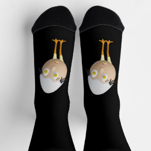 RG & RA Quirky Egg Character Cute Design Socks