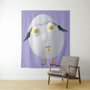 RG & RA Quirky Egg Character Cute Design Tapestry