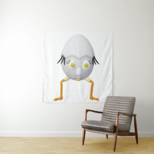 RG & RA Quirky Egg Character Cute Design Tapestry