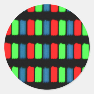 RGB LCD display micrograph Classic Round Sticker