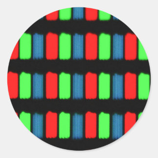 RGB LCD display micrograph Classic Round Sticker