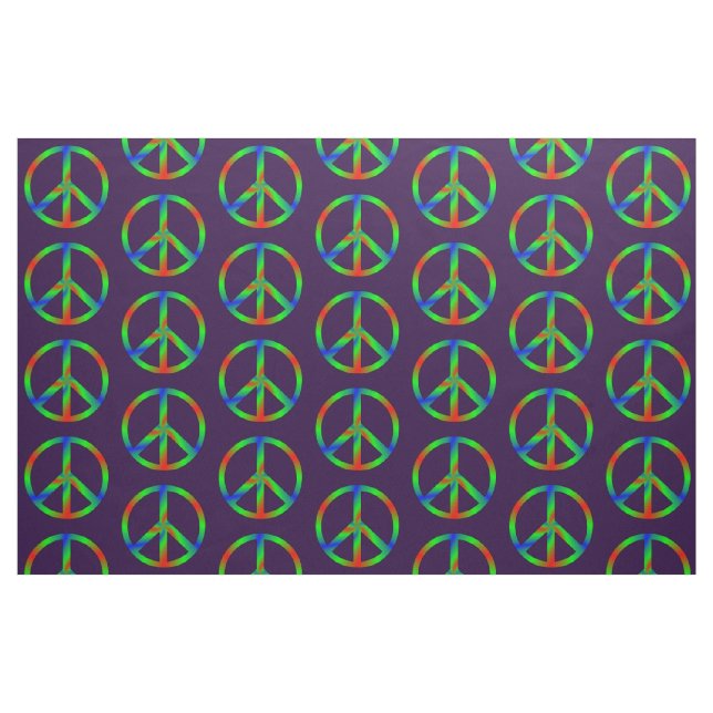 RGB Peace Sign Fabric (Fat Quarter)
