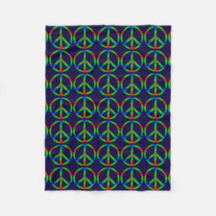RGB Peace Sign Fleece Blanket