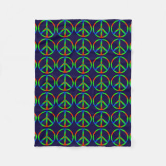RGB Peace Sign Fleece Blanket