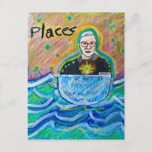 RGB Ruth Bader Ginsburg If we must be Ruth less Postcard