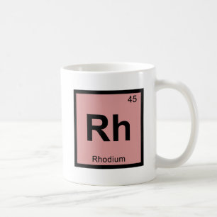 Rh - Rhodium Chemistry Periodic Table Symbol Coffee Mug