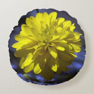 Rhapsody in blu round cushion