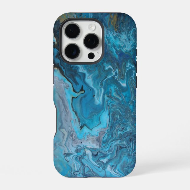 Rhapsody in Turquoise iPhone Case (Back)