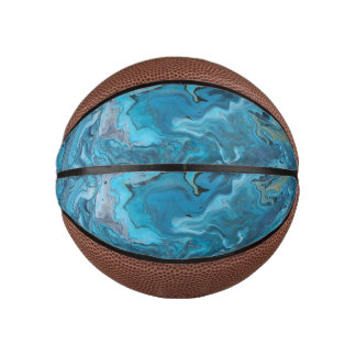Rhapsody in Turquoise Mini Basketball