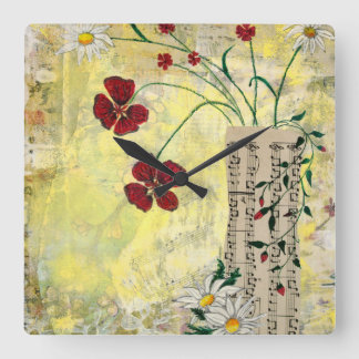 Rhapsody of Flowers Wall Clock
