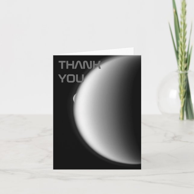 Rhea Emerges from Titan Thank You Note Card (Front)
