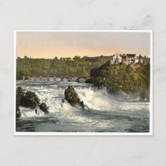 Rheinfall mit Schloss Laufen, Schiffchen. classic Postcard