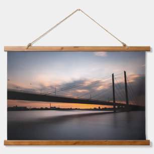 Rheinkniebrücke Dusseldorf, Germany Hanging Tapestry