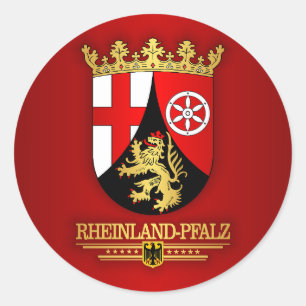 Rheinland-Pfalz COA Classic Round Sticker