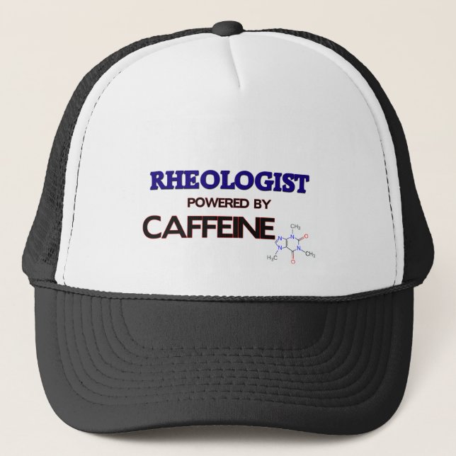 Rheologist Powered by caffeine Trucker Hat (Front)