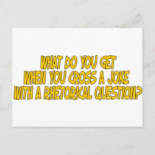 Rhetorical joke postcard