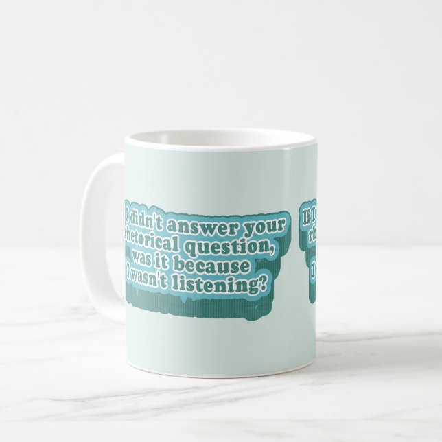 Rhetorical Questions Funny Grammar Coffee Mug (Front Left)