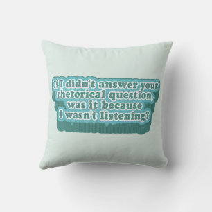 Rhetorical Questions Funny Grammar Cushion