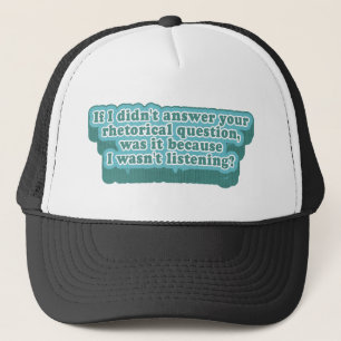 Rhetorical Questions Funny Grammar Trucker Hat