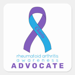 Rheumatoid Arthritis Advocate White Square Sticker