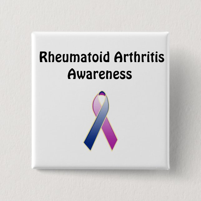 Rheumatoid Arthritis Awareness 15 Cm Square Badge (Front)