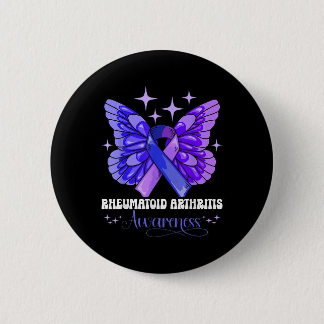 Rheumatoid Arthritis Awareness  6 Cm Round Badge (Front)