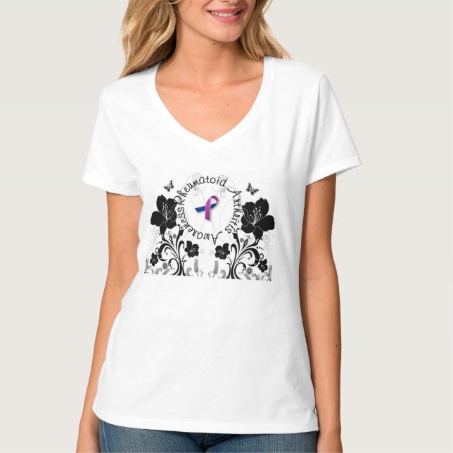 Rheumatoid Arthritis Awareness Butterfly TShirt (Front)