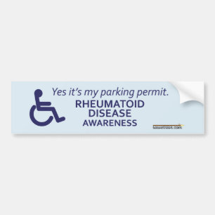 Rheumatoid Arthritis Awareness - Disability Bumper Sticker