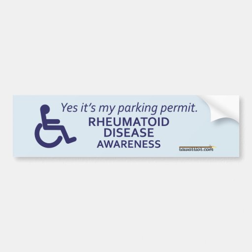 Image of Rheumatoid Arthritis Awareness - Disability Bumper Sticker