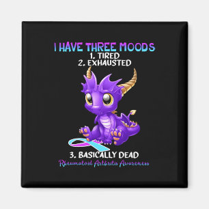 Rheumatoid Arthritis Awareness Dragon I Have Three Magnet