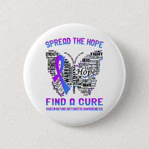 Rheumatoid Arthritis Awareness Month Ribbon Gifts 6 Cm Round Badge